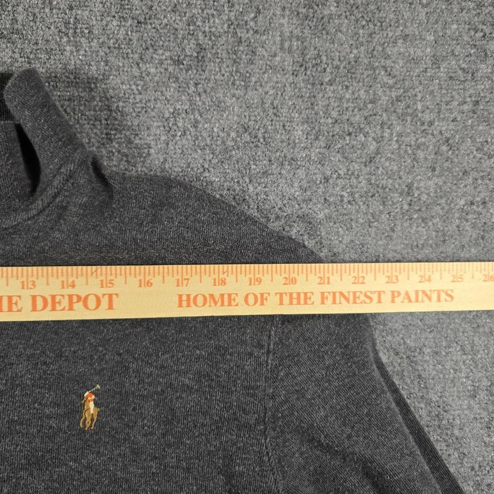 Polo Ralph Lauren Men's Size XL Quarter Zip Sweater Flesh Pony Estate Rib Gray
